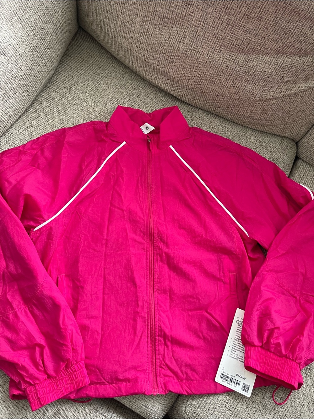 lululemon athletica Hot Pink Full-Zip Windbreaker Jacket
